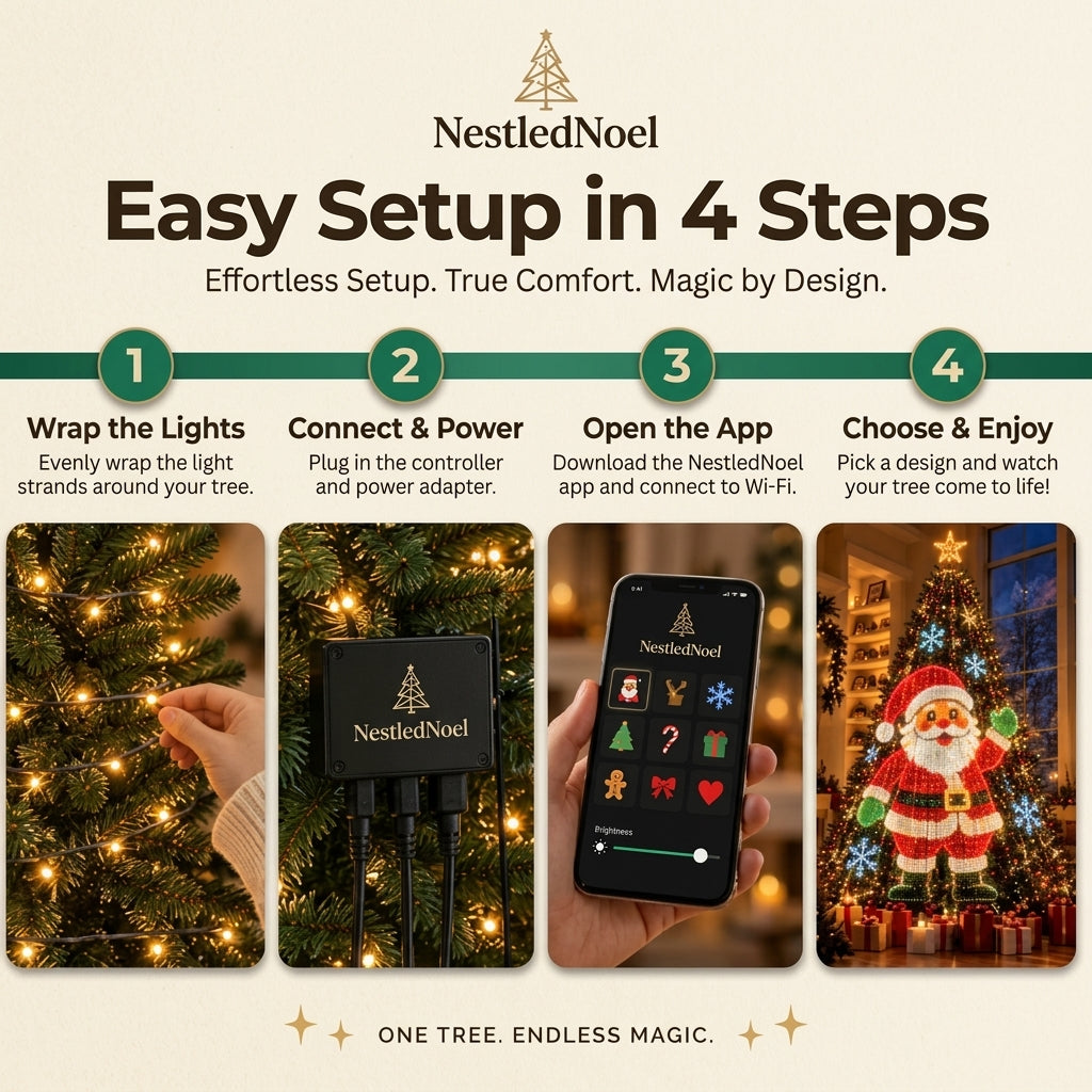 NestledNoel | Weihnachtsbaum LED-Lichter